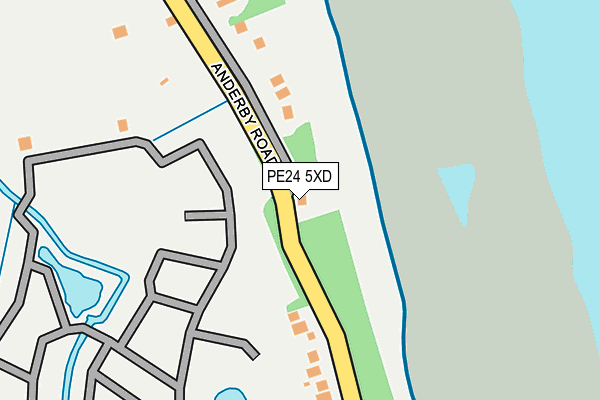 PE24 5XD map - OS OpenMap – Local (Ordnance Survey)