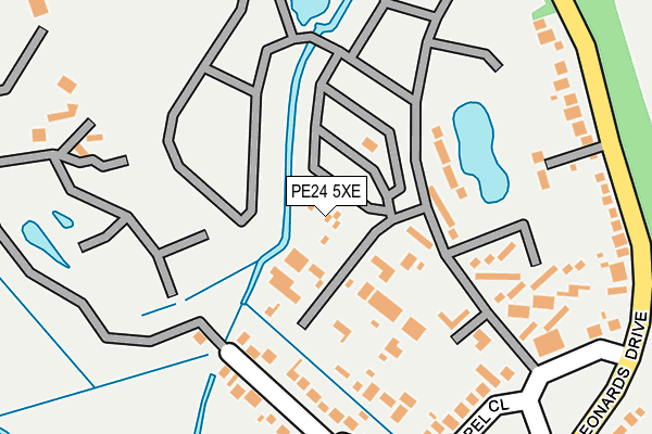 PE24 5XE map - OS OpenMap – Local (Ordnance Survey)