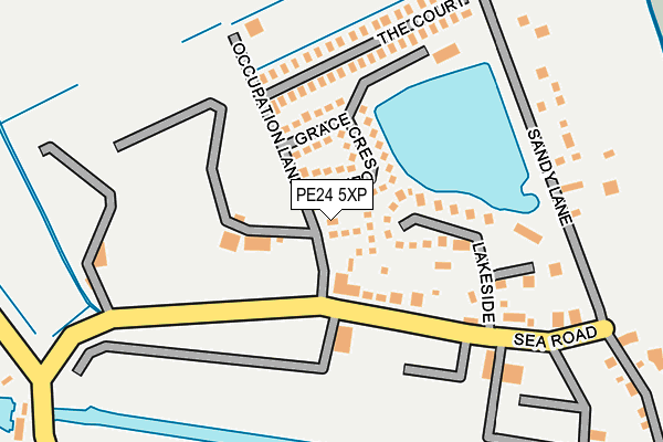 PE24 5XP map - OS OpenMap – Local (Ordnance Survey)
