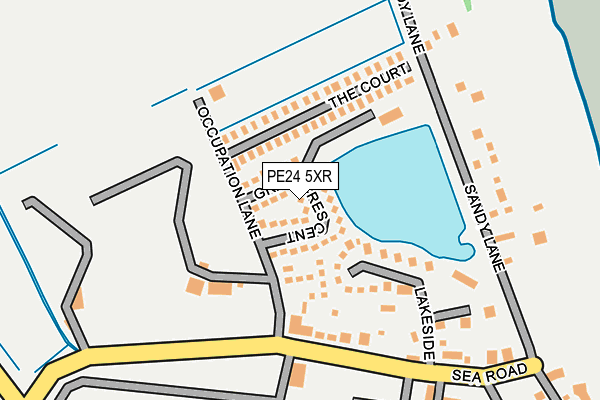 PE24 5XR map - OS OpenMap – Local (Ordnance Survey)