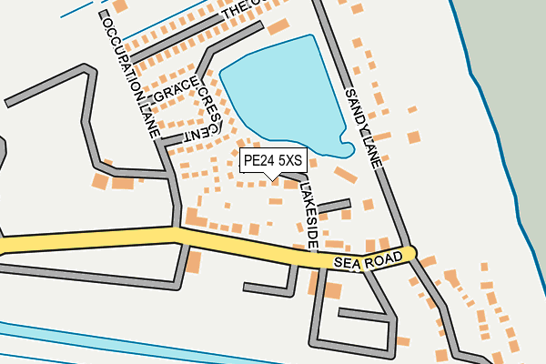 PE24 5XS map - OS OpenMap – Local (Ordnance Survey)