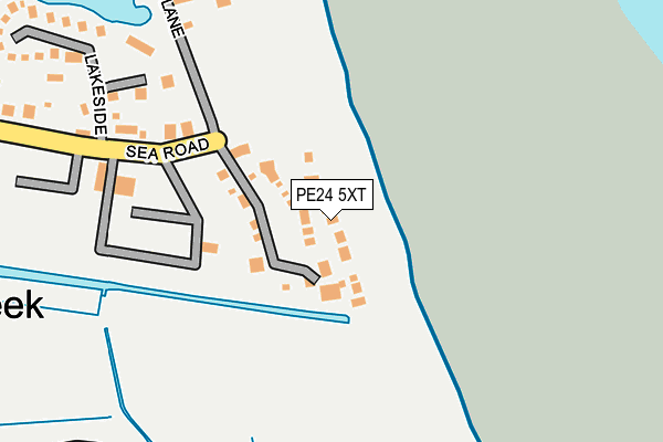 PE24 5XT map - OS OpenMap – Local (Ordnance Survey)