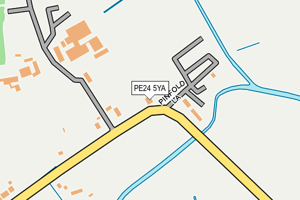 PE24 5YA map - OS OpenMap – Local (Ordnance Survey)