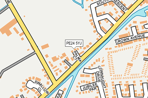 PE24 5YJ map - OS OpenMap – Local (Ordnance Survey)