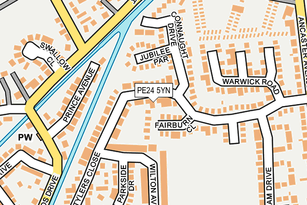 PE24 5YN map - OS OpenMap – Local (Ordnance Survey)