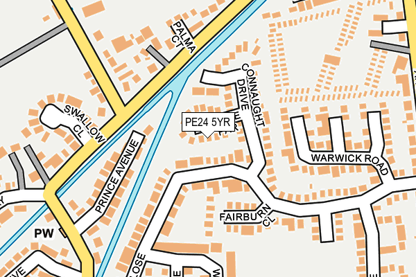 PE24 5YR map - OS OpenMap – Local (Ordnance Survey)