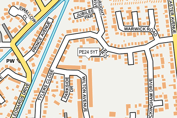 PE24 5YT map - OS OpenMap – Local (Ordnance Survey)