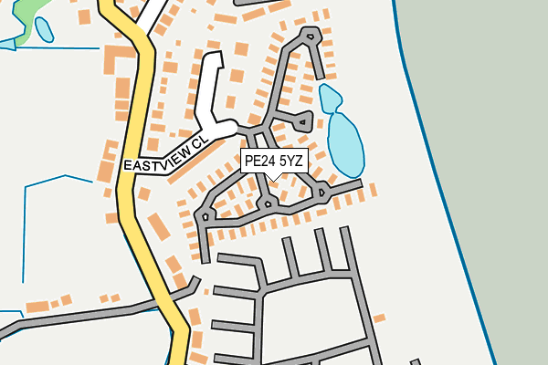 PE24 5YZ map - OS OpenMap – Local (Ordnance Survey)
