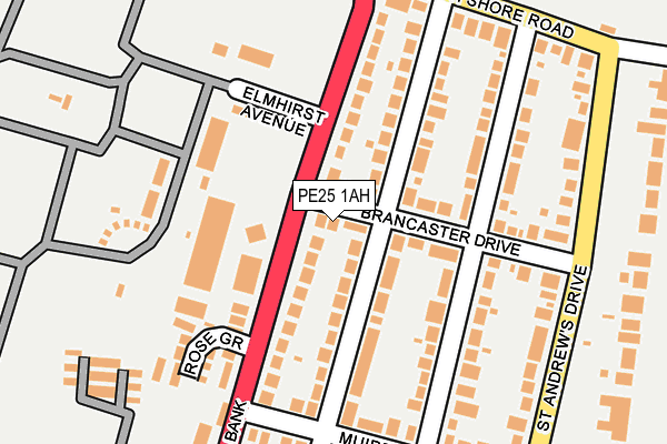 PE25 1AH map - OS OpenMap – Local (Ordnance Survey)