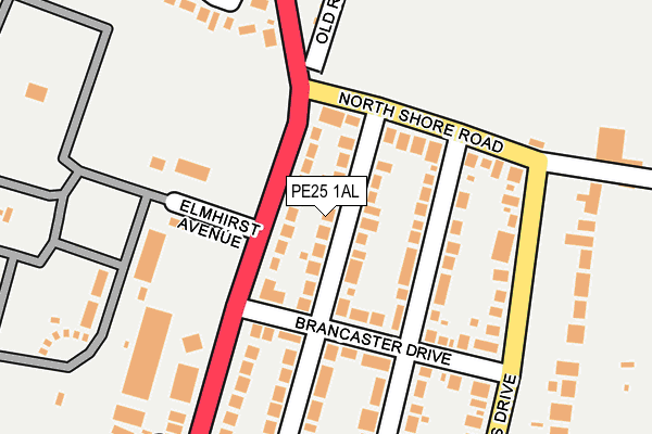 PE25 1AL map - OS OpenMap – Local (Ordnance Survey)