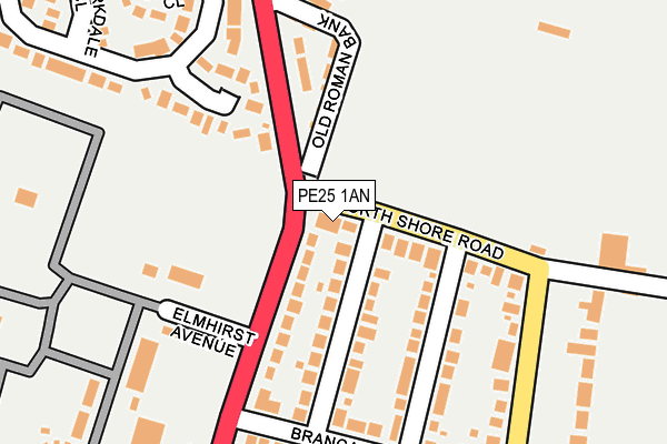 PE25 1AN map - OS OpenMap – Local (Ordnance Survey)