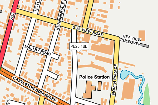 PE25 1BL map - OS OpenMap – Local (Ordnance Survey)
