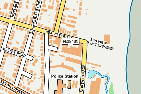 PE25 1BN map - OS OpenMap – Local (Ordnance Survey)