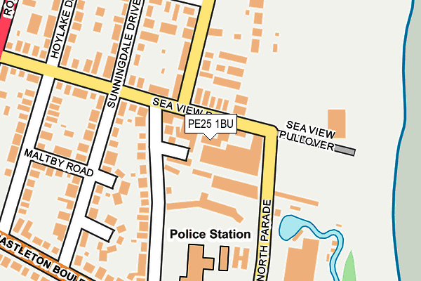 PE25 1BU map - OS OpenMap – Local (Ordnance Survey)