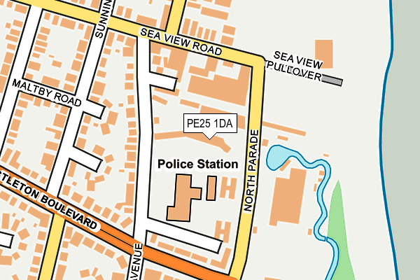 PE25 1DA map - OS OpenMap – Local (Ordnance Survey)