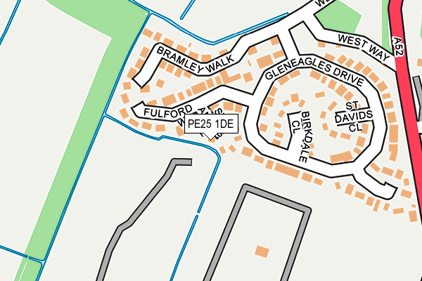 PE25 1DE map - OS OpenMap – Local (Ordnance Survey)