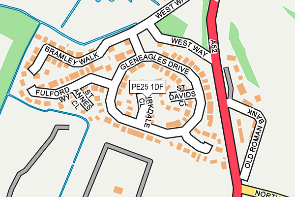 PE25 1DF map - OS OpenMap – Local (Ordnance Survey)