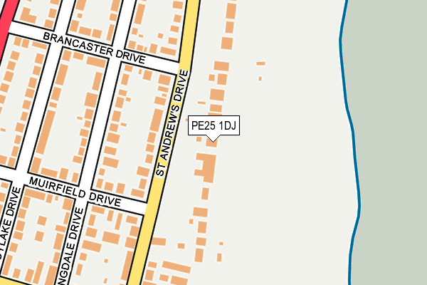 PE25 1DJ map - OS OpenMap – Local (Ordnance Survey)