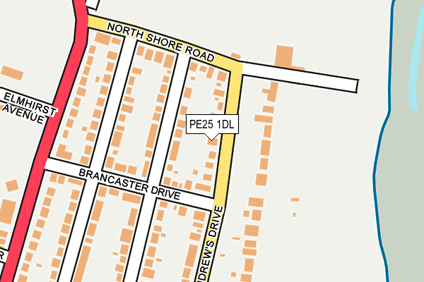 PE25 1DL map - OS OpenMap – Local (Ordnance Survey)