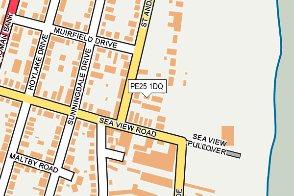PE25 1DQ map - OS OpenMap – Local (Ordnance Survey)