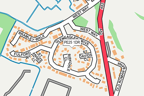 PE25 1DR map - OS OpenMap – Local (Ordnance Survey)