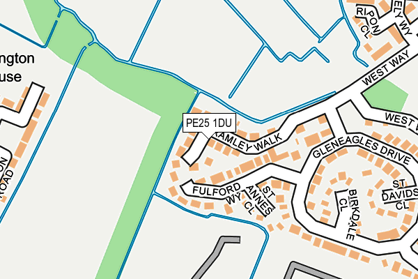 PE25 1DU map - OS OpenMap – Local (Ordnance Survey)