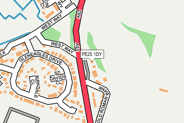 PE25 1DY map - OS OpenMap – Local (Ordnance Survey)