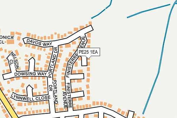 PE25 1EA map - OS OpenMap – Local (Ordnance Survey)