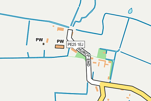 PE25 1EJ map - OS OpenMap – Local (Ordnance Survey)