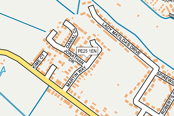 PE25 1EN map - OS OpenMap – Local (Ordnance Survey)