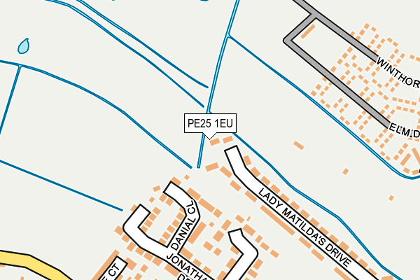 PE25 1EU map - OS OpenMap – Local (Ordnance Survey)