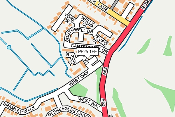 PE25 1FE map - OS OpenMap – Local (Ordnance Survey)