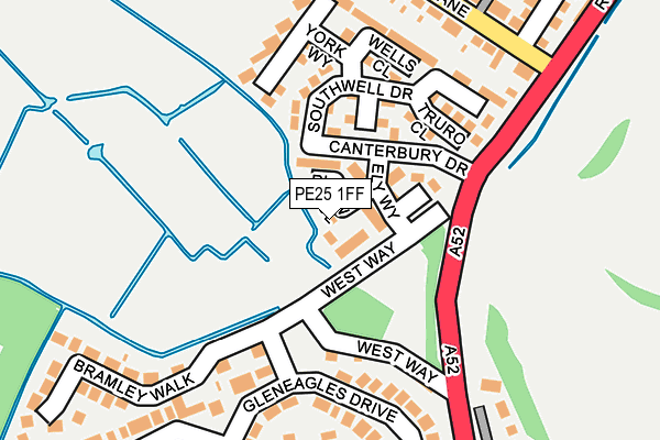 PE25 1FF map - OS OpenMap – Local (Ordnance Survey)