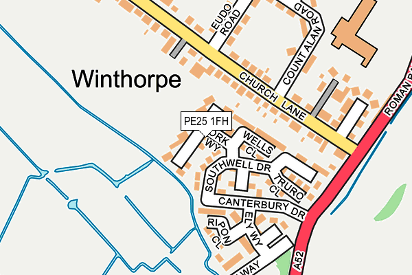 PE25 1FH map - OS OpenMap – Local (Ordnance Survey)