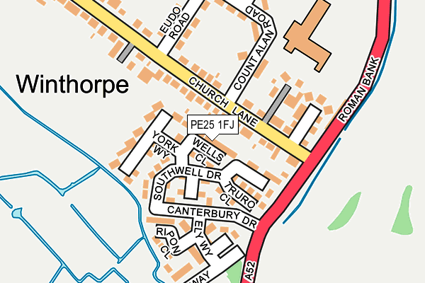 PE25 1FJ map - OS OpenMap – Local (Ordnance Survey)