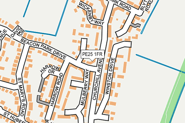 PE25 1FR map - OS OpenMap – Local (Ordnance Survey)