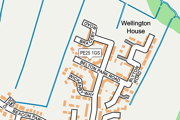 PE25 1GS map - OS OpenMap – Local (Ordnance Survey)