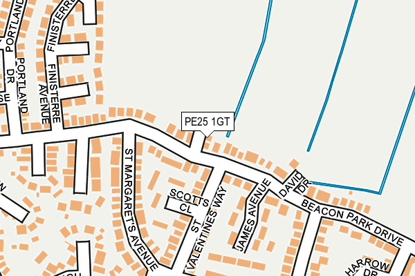 PE25 1GT map - OS OpenMap – Local (Ordnance Survey)