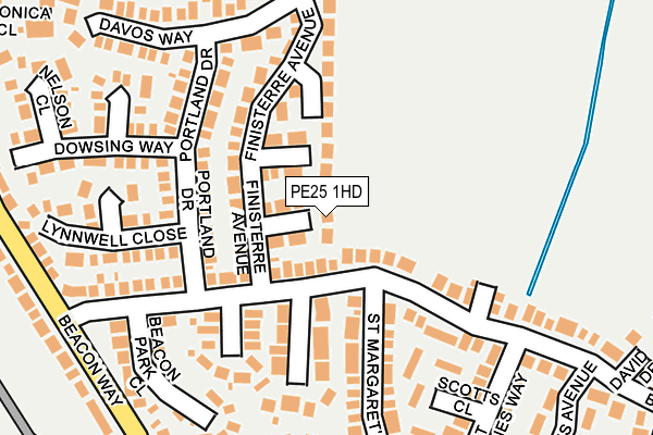 PE25 1HD map - OS OpenMap – Local (Ordnance Survey)