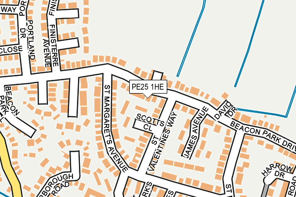 PE25 1HE map - OS OpenMap – Local (Ordnance Survey)