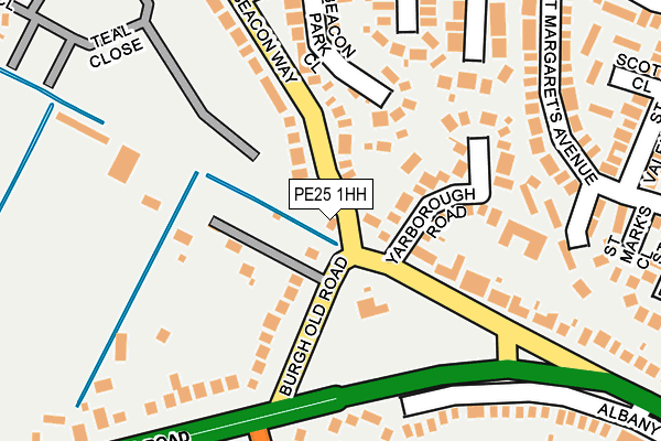 PE25 1HH map - OS OpenMap – Local (Ordnance Survey)