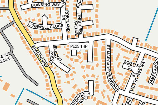 PE25 1HP map - OS OpenMap – Local (Ordnance Survey)