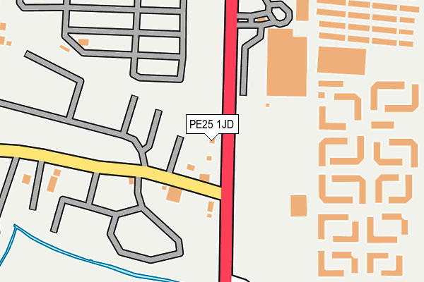 PE25 1JD map - OS OpenMap – Local (Ordnance Survey)