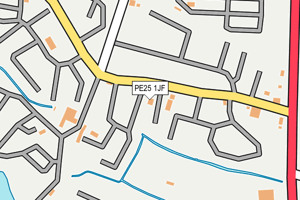 PE25 1JF map - OS OpenMap – Local (Ordnance Survey)