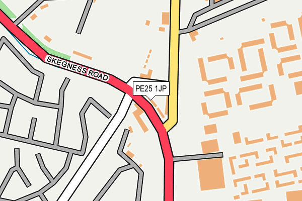PE25 1JP map - OS OpenMap – Local (Ordnance Survey)
