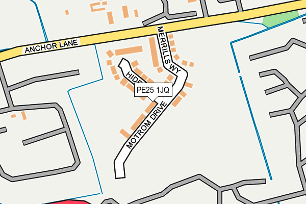 PE25 1JQ map - OS OpenMap – Local (Ordnance Survey)