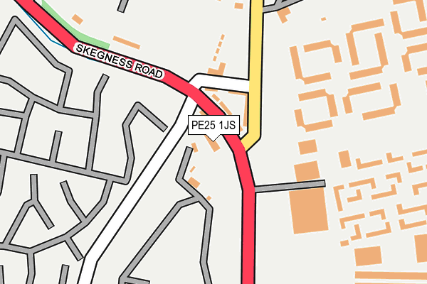 PE25 1JS map - OS OpenMap – Local (Ordnance Survey)