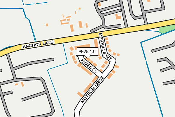 PE25 1JT map - OS OpenMap – Local (Ordnance Survey)