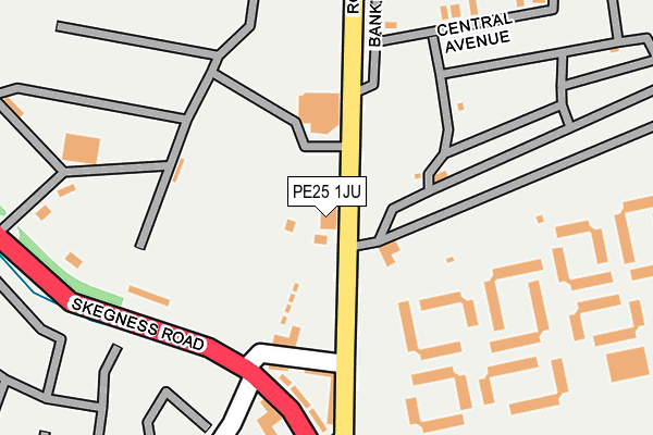 PE25 1JU map - OS OpenMap – Local (Ordnance Survey)