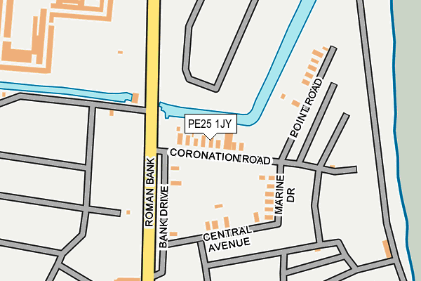 PE25 1JY map - OS OpenMap – Local (Ordnance Survey)